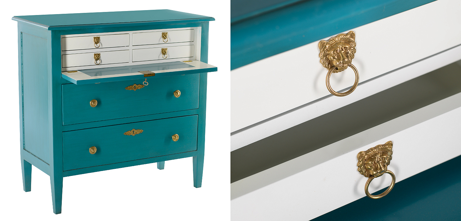 Комод L.XV CHEST OF DRAWERS Moreau Бирюзовый Комод L.XV CHEST OF DRAWERS Moreau Бирюзовый - Loft-Concept в Самаре