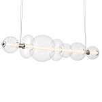 Подвесной светильник линейный с прозрачными стеклянными шарами разного диаметра Eurofase варинант исполнения - 1 | Loft Concept в Самаре
