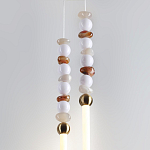 Бра с 2-мя вертикальными акриловыми светодиодными трубками и декоративными шариками PEARLS Suspension варинант исполнения - 3 | Loft Concept в Самаре