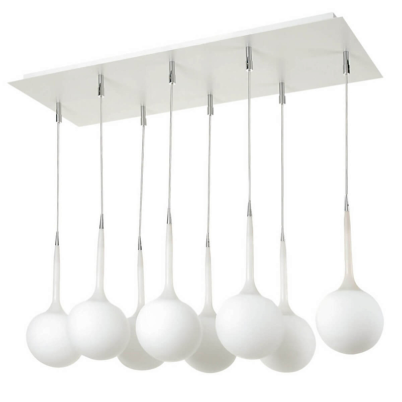 Люстра Faliero Ball 8 Light Хром Белый Люстра Faliero Ball 8 Light Хром Белый в Самаре | Loft Concept