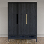 Большой Шкаф Primo Черный дуб с 3 дверьми и 3 выдвижными ящиками варинант исполнения - 1 | Loft Concept в Самаре