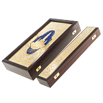 Нарды настольные из натурального камня лазурит и долерит Backgammon from Stone варинант исполнения - 15 | Loft Concept в Самаре