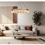 Люстра круглая с сферическими плафонами из натурального камня Phased Spheres варинант исполнения - 4 | Loft Concept в Самаре