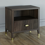 Прикроватная тумбочка с полкой Elsa Dreams Walnut  варинант исполнения - 1 | Loft Concept в Самаре