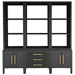 Модульный стеллаж Primo из трех составных элементов Черный дуб варинант исполнения - 1 | Loft Concept в Самаре