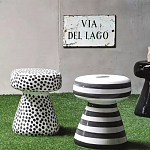 Дизайнерский журнальный стол белый в чёрный горох Gefan варинант исполнения - 2 | Loft Concept в Самаре