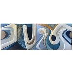 Арт-объект ручной работы Blue Abstraction из 4-х панелей варинант исполнения - 5 | Loft Concept в Самаре
