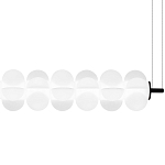 Светодиодный подвесной светильник линейный с белым воздушным плафоном Glowing Cloud варинант исполнения - 4 | Loft Concept в Самаре