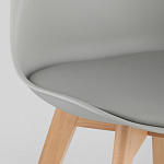 Стул с основой из пластика и мягким сиденьем Arvika Grey варинант исполнения - 6 | Loft Concept в Самаре