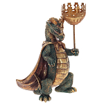 Подсвечник в виде дракона Dragon candlestick Green Gold Brown L or R варинант исполнения - 2 | Loft Concept в Самаре