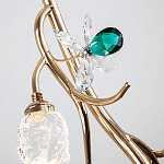 Подвесной светильник с хрустальными плафонами и декором Alvere Crystal Hanging Lamp варинант исполнения - 4 | Loft Concept в Самаре