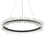Кольцевая люстра с хрустальным декором Rowan Crystal Ring Horizontal Black Chandelier варинант исполнения - 1 | Loft Concept в Самаре