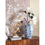 Ваза фарфоровая с узким горлышком и синими цветочными мотивами Independence варинант исполнения - 4 | Loft Concept в Самаре