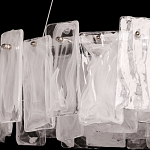 Люстра круглая с подвесными прямоугольными пластинами из стекла Glacier Panels варинант исполнения - 6 | Loft Concept в Самаре