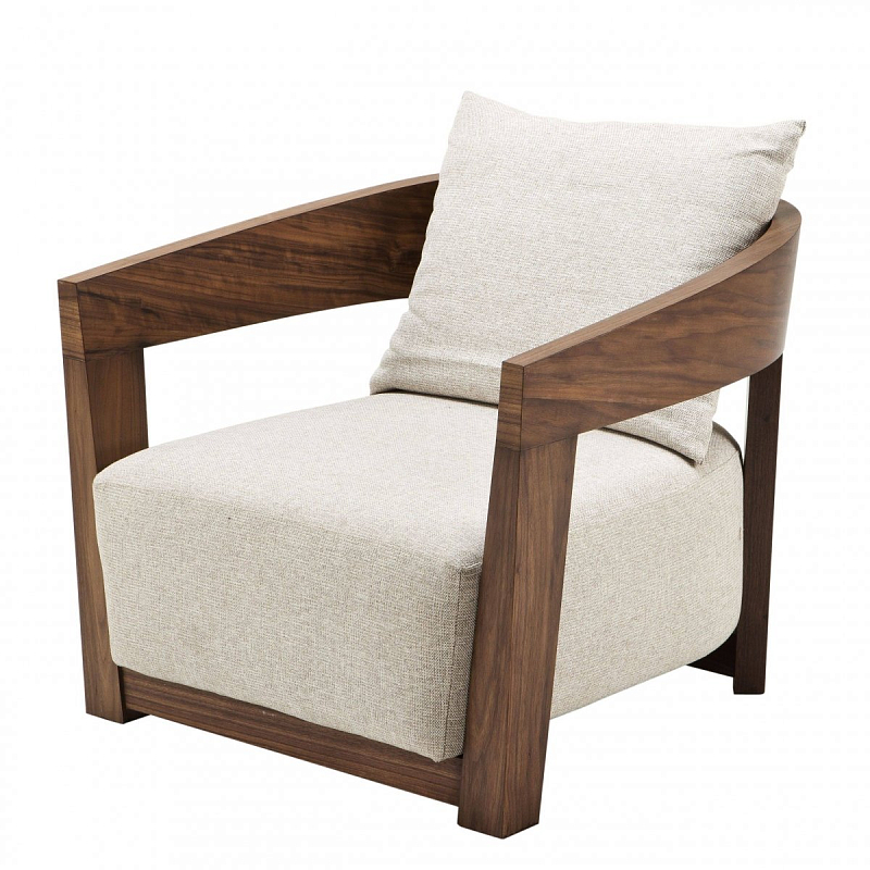 Кресло Eichholtz Chair Rubautelli Walnut Орех Молочный Кресло Eichholtz Chair Rubautelli Walnut Орех Молочный в Самаре | Loft Concept