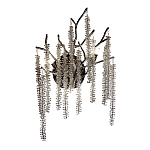 Бра на ветвистым серебрянном каркасе со стеклянными подвесами Raceme варинант исполнения - 1 | Loft Concept в Самаре