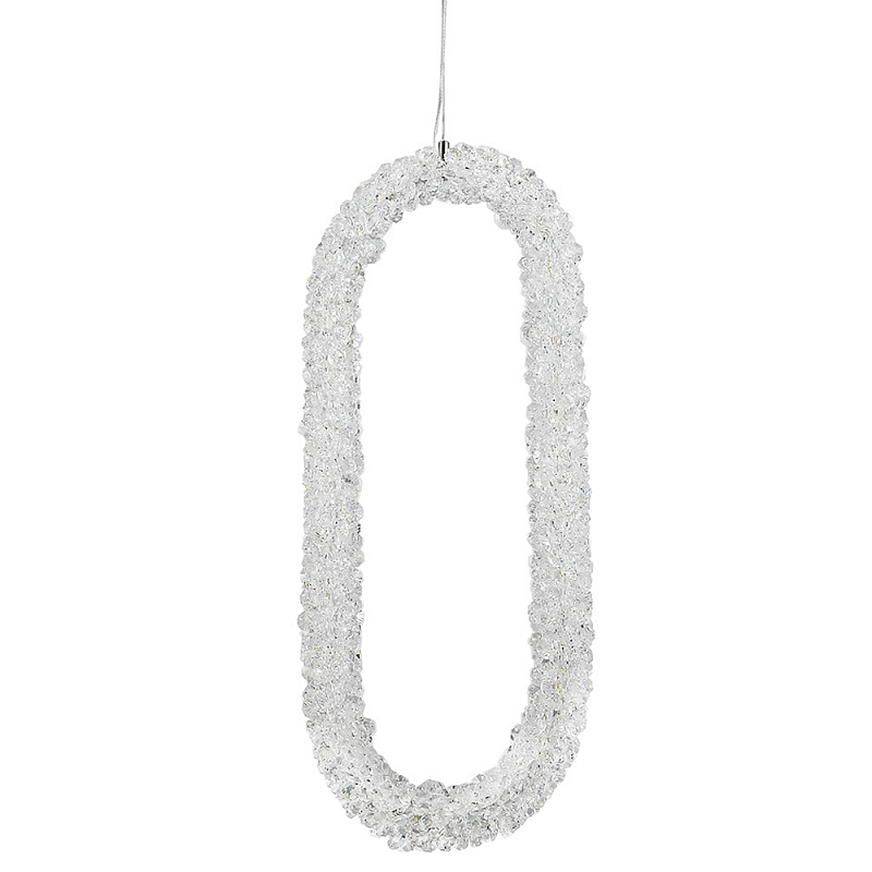 Подвесной светильник овальной формы Gilbertine Oval Crystal Hanging Lamp Прозрачный Хром Подвесной светильник овальной формы Gilbertine Oval Crystal Hanging Lamp Прозрачный Хром в Самаре | Loft Concept
