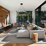 Бра с 6-ю круглыми плафонами на черном основании Maxine Light варинант исполнения - 3 | Loft Concept в Самаре