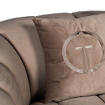 Дизайнерское кресло мягкое из серого велюра Serenity варинант исполнения - 2 | Loft Concept в Самаре