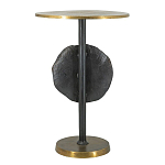 Столик приставной с абстрактным основанием и акцентом в виде золотистого диска Heavenly Space варинант исполнения - 2 | Loft Concept в Самаре