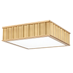 Потолочный светильник квадратный с гофрированным латунным абажуром Millennium варинант исполнения - 2 | Loft Concept в Самаре