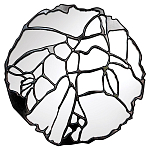 Зеркало кругле в декоративной раме чёрного цвета Black Ratio варинант исполнения - 1 | Loft Concept в Самаре