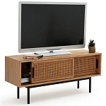 ТВ-тумба из дуба и плетеного ротанга Wicker Chasey TV Stand варинант исполнения - 5 | Loft Concept в Самаре