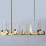 Люстра CANELLE Linear Chandelier 12 Modern Brass варинант исполнения - 2 | Loft Concept в Самаре
