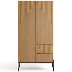 Шкаф с геометрическим рисунком на дверцах Anders Light Wood варинант исполнения - 1 | Loft Concept в Самаре