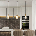 Подвесной светильник светодиодный с цилиндрическим плафоном Stone Helios варинант исполнения - 6 | Loft Concept в Самаре