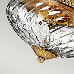 Потолочный светильник цвета латунь с прозрачным рифленым плафоном в форме чаши Hinkley варинант исполнения - 3 | Loft Concept в Самаре