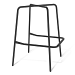 Барный стул со спинкой и подлокотниками на 4-х металлических ножках Douglas Rhombus Черный Велюр варинант исполнения - 5 | Loft Concept в Самаре