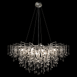 Люстра подвесная с прозрачными стеклянными подвесками в форме капель Диаметр 100 см Droplet Chandelier варинант исполнения - 13 | Loft Concept в Самаре