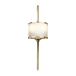 Бра вертикальное с белым полукруглым плафоном и длинным стержнем S Kichler варинант исполнения - 7 | Loft Concept в Самаре