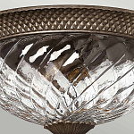 Потолочный светильник с чашеобразным плафоном из толстого волнообразного стекла и широким узорчатым основанием Hinkley варинант исполнения - 3 | Loft Concept в Самаре