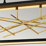 Люстра прямоугольная черного цвета с декором в виде ветвей в золотой отделке Hinkley варинант исполнения - 6 | Loft Concept в Самаре