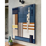 Панно из шнура Синяя геометрическая абстракция wall panel line Blue варинант исполнения - 2 | Loft Concept в Самаре