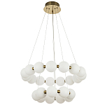 Многоярусная кольцевая люстра с плафонами шары Rings Suspension Light Chandelier варинант исполнения - 2 | Loft Concept в Самаре