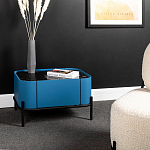 Тумба прикроватная чёрно-голубая с  ящиком Blue Cabinet варинант исполнения - 5 | Loft Concept в Самаре