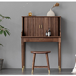 Туалетный стол деревянный с ящиком и зеркалом Moon Walnut Furniture варинант исполнения - 3 | Loft Concept в Самаре