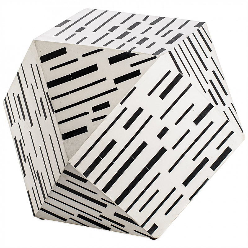 Табурет Black&white Indian Bone Inlay stool Черно-белый в Самаре | Loft Concept 