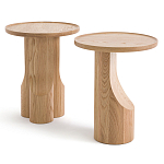 Приставной столик из массива дерева Walnut Triple варинант исполнения - 11 | Loft Concept в Самаре