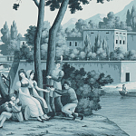 Обои ручная роспись Views of Italy Mare Verde варинант исполнения - 1 | Loft Concept в Самаре