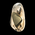 Бра овальное из стекла с золотым элементом Flow Texture  варинант исполнения - 7 | Loft Concept в Самаре