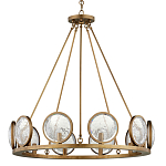 Люстра круглая с прозрачными рельефными плафонами Crystal Prism варинант исполнения - 3 | Loft Concept в Самаре