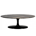 Стол журнальный овальный с столешницей из искусственного мрамора Alonso Gloss варинант исполнения - 1 | Loft Concept в Самаре