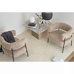 Кресло полукруглое мягкое с буклированной обивкой Armchair with Boucle Upholstery варинант исполнения - 5 | Loft Concept в Самаре