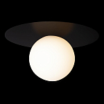 Потолочный светильник с белым шарообразным плафоном и черным круглым основанием Matisse варинант исполнения - 1 | Loft Concept в Самаре