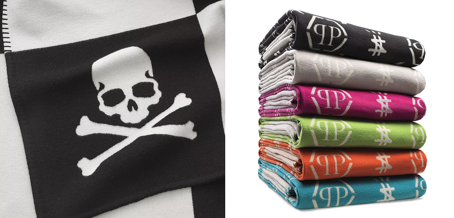 Плед Philipp Plein Plaid Cashmere Skull Плед Philipp Plein Plaid Cashmere Skull - Loft-Concept в Самаре