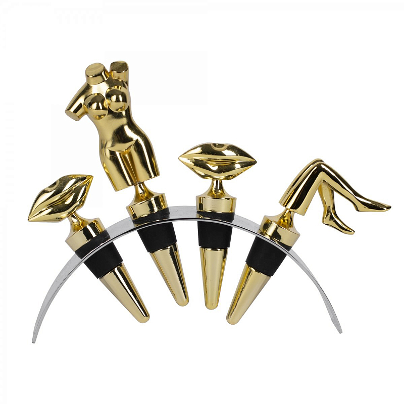 Набор пробок для бутылок ACOLYTE WINE STOPPER Латунь в Самаре | Loft Concept 